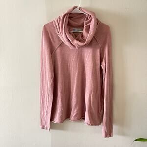 Free People Beach Cocoon Pullover Top Mauve Cowlneck Raglan Two Body Relaxed